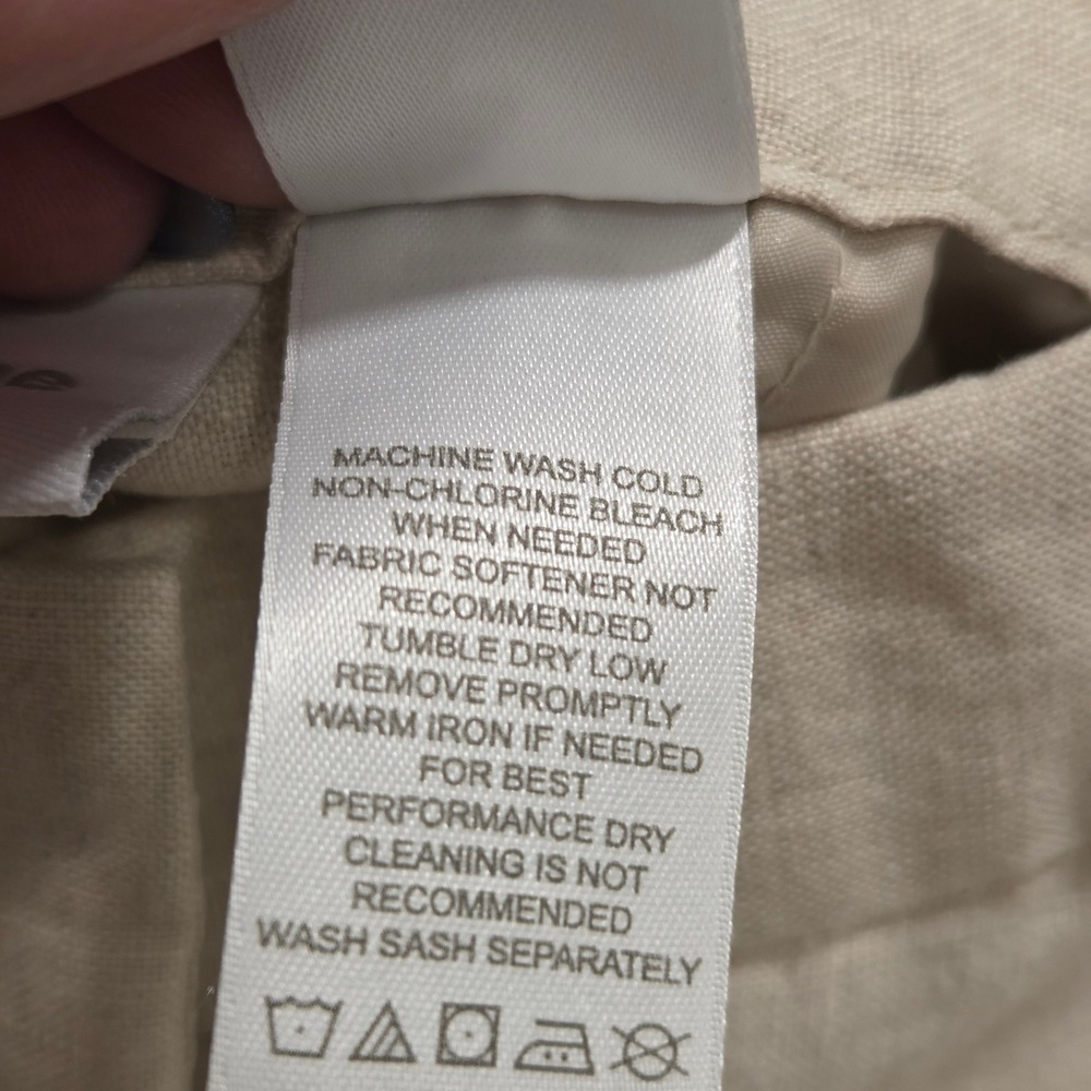 Liz Claiborne Audra 100% Linen Crop Pants Womens Size 4 Coastal Minimalist Chic - Picture 11 of 14